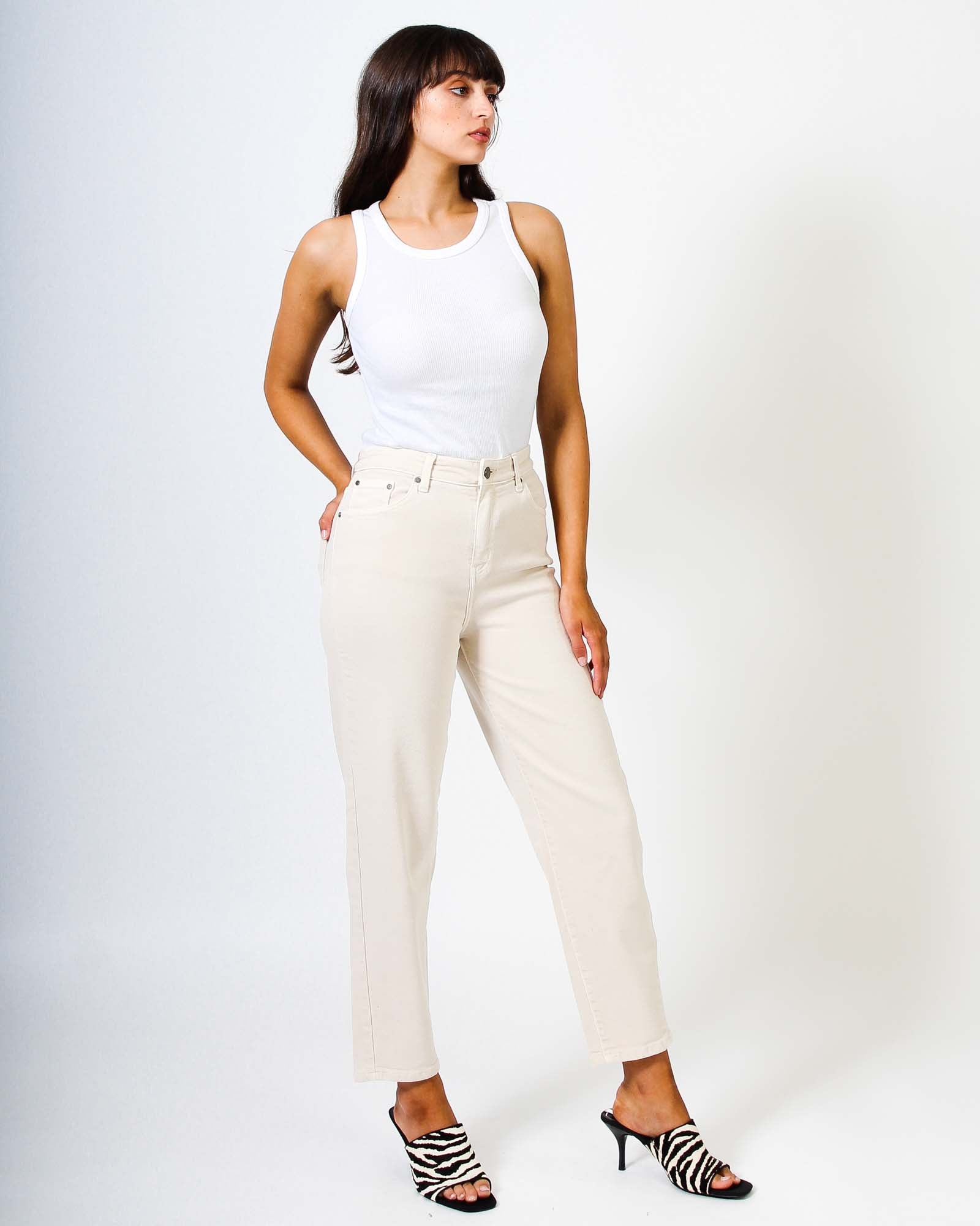 Karen 80's Mum Jean - Ecru