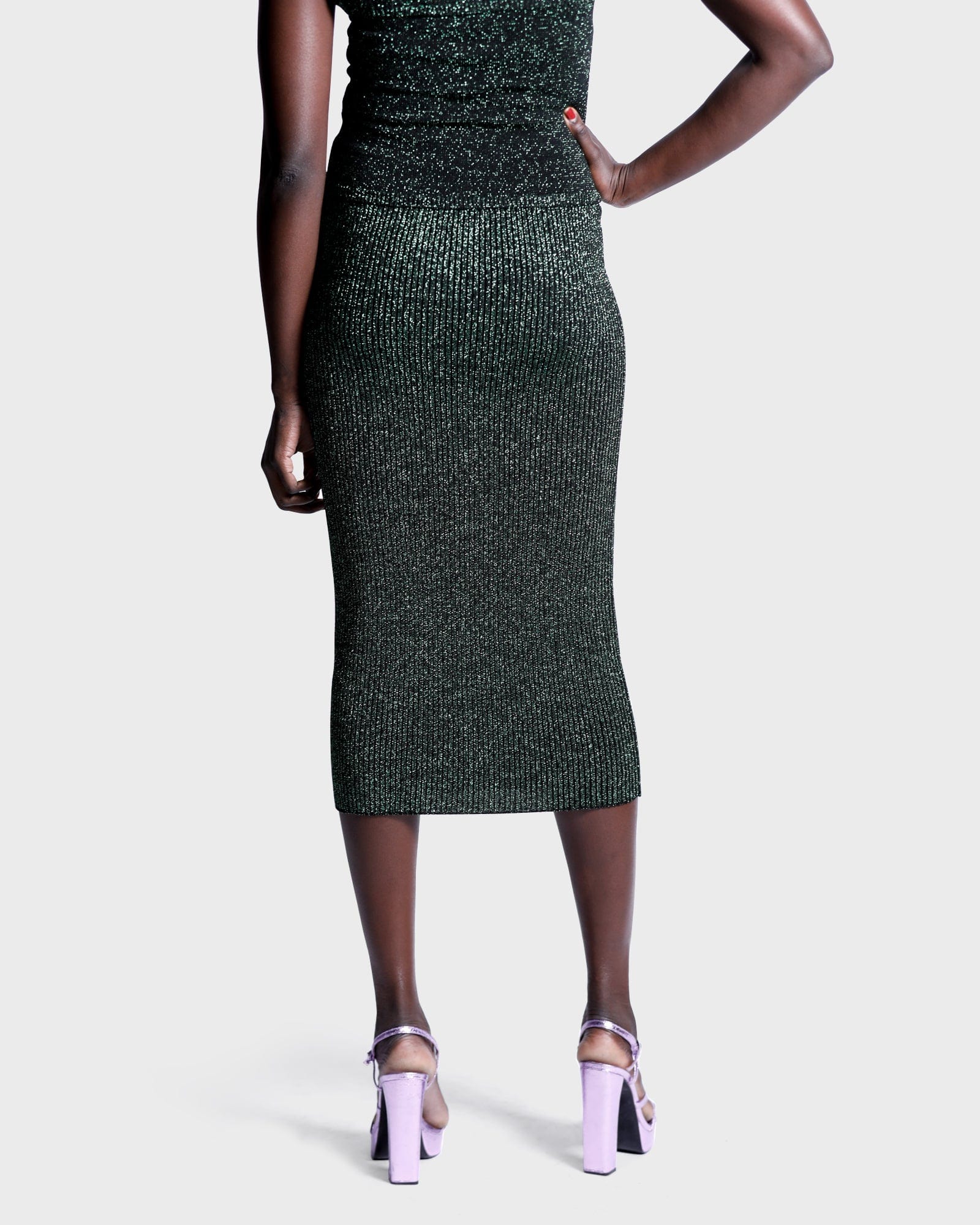Roberta Lurex Skirt - Green