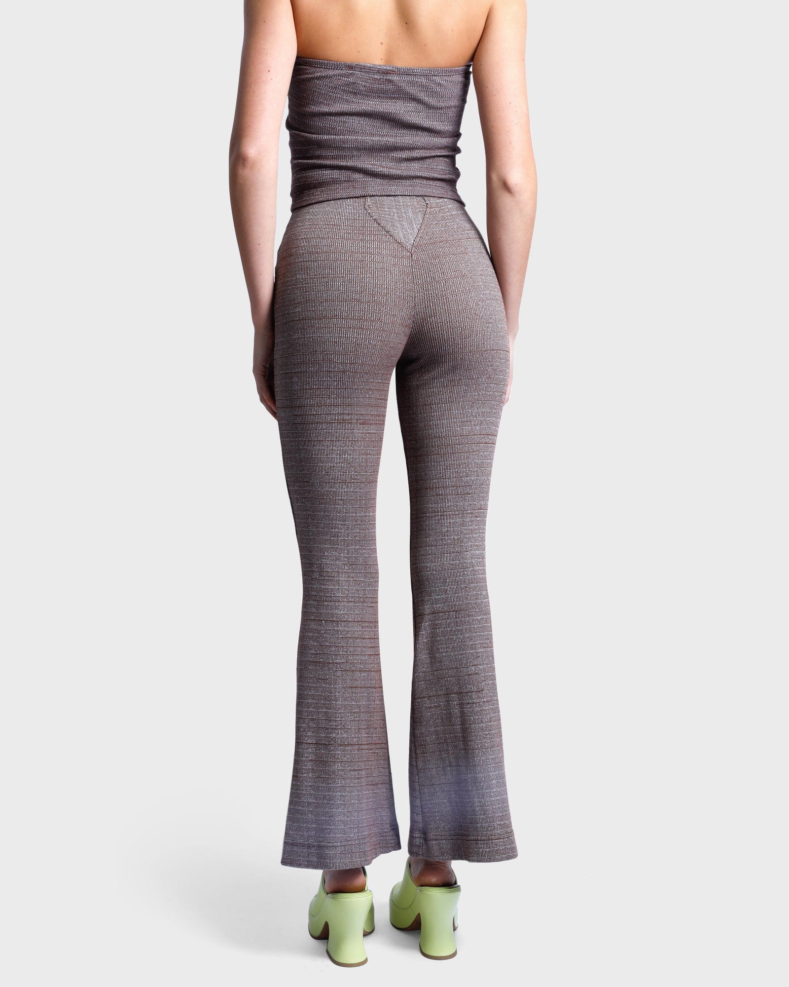 Maggie Panelled Rib Pant - Clove Brown